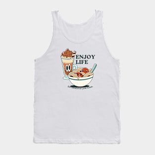 Retro Noodles and Milkshake Tank Top